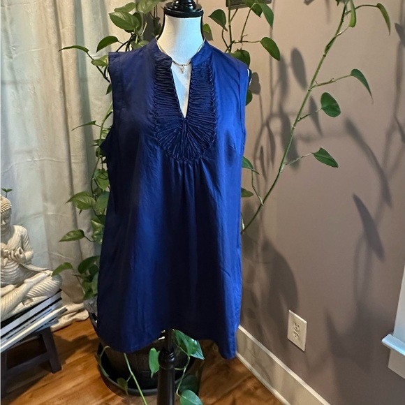 Apt. 9 Navy Sleeveless Blouse Size XL - Picture 1 of 9